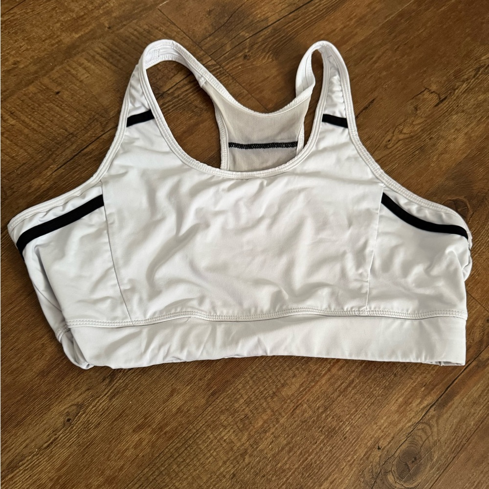 SHEIN Black and White Racerback Sports Bra - Picture 1 of 5